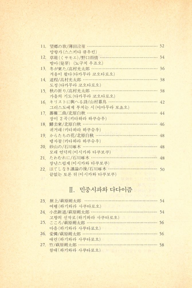 『일본名詩選(일본명시선)』 3