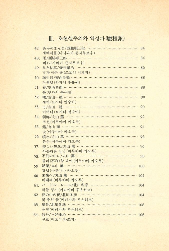 『일본名詩選(일본명시선)』 5
