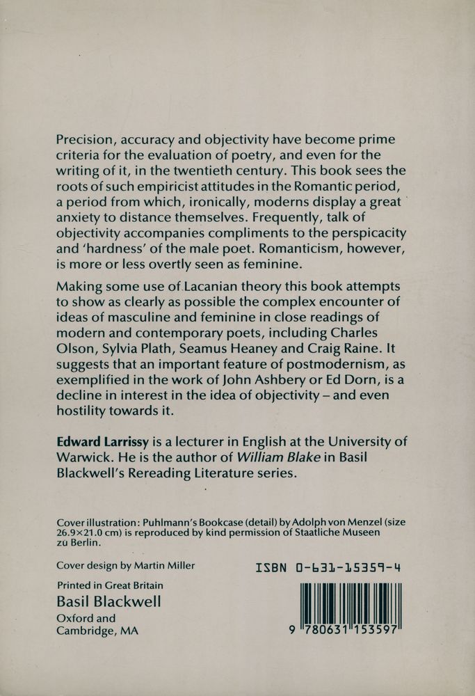 『Reading twentieth - century poetry : the language of gender and objects』 3