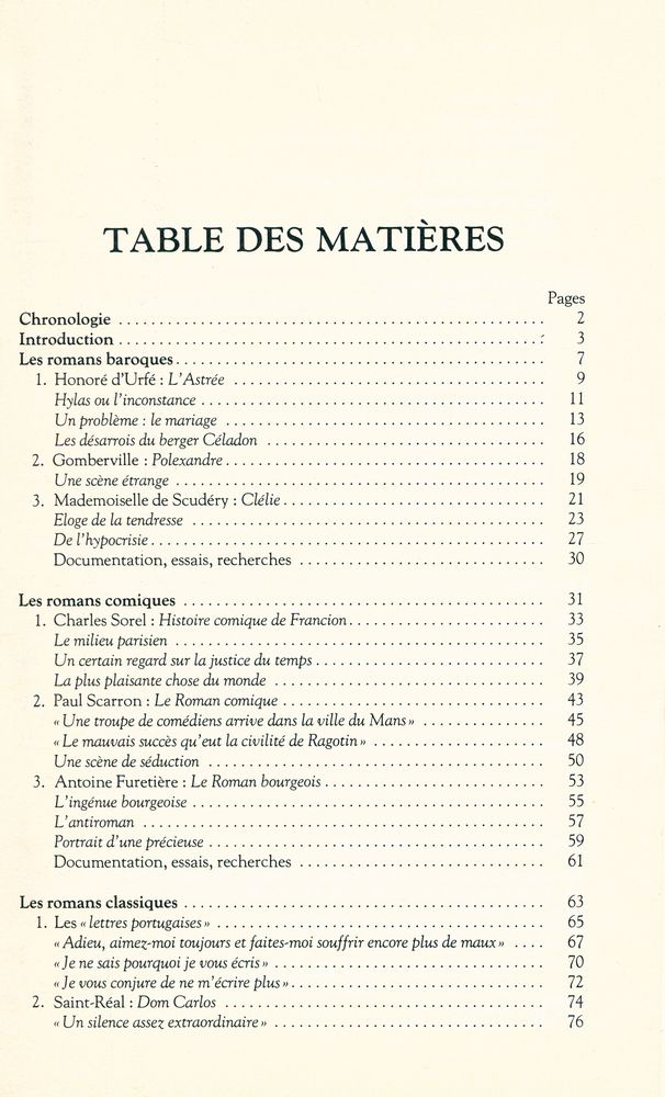 『LE ROMAN ET LA NOUVELLE AU XVIIE SIÈCLE』 2