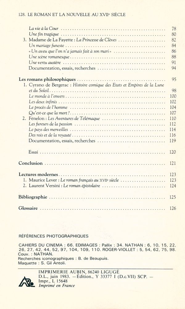『LE ROMAN ET LA NOUVELLE AU XVIIE SIÈCLE』 3