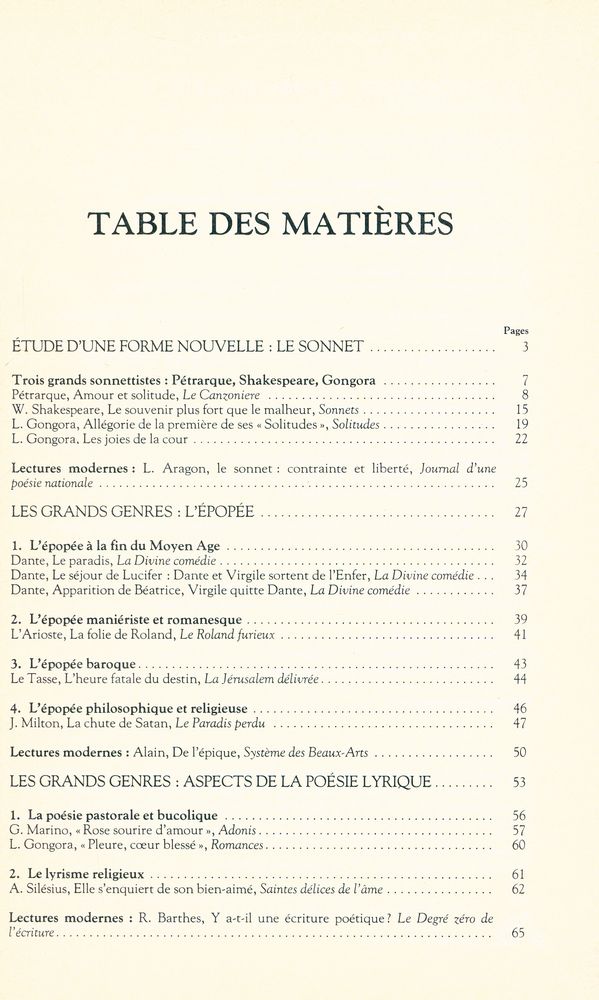 『LITTÉRATURES ÉTRANGÈRES de l'époque classique』 2