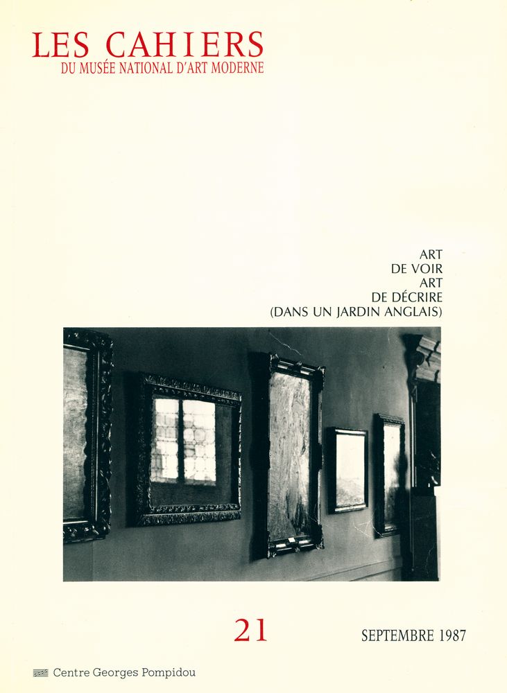 『LES CAHIERS DU MUSÉE NATIONAL D'ART MODERNE』 N° 21 SEPTEMBRE 1987 1