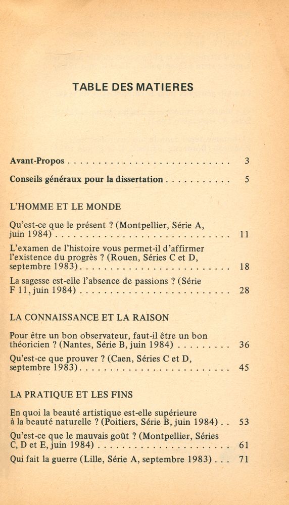 『ANNALES DU BACCALAURÉAT 35 - ANNALES CORRIGÉES DU BAC 1984 philosophie』 2