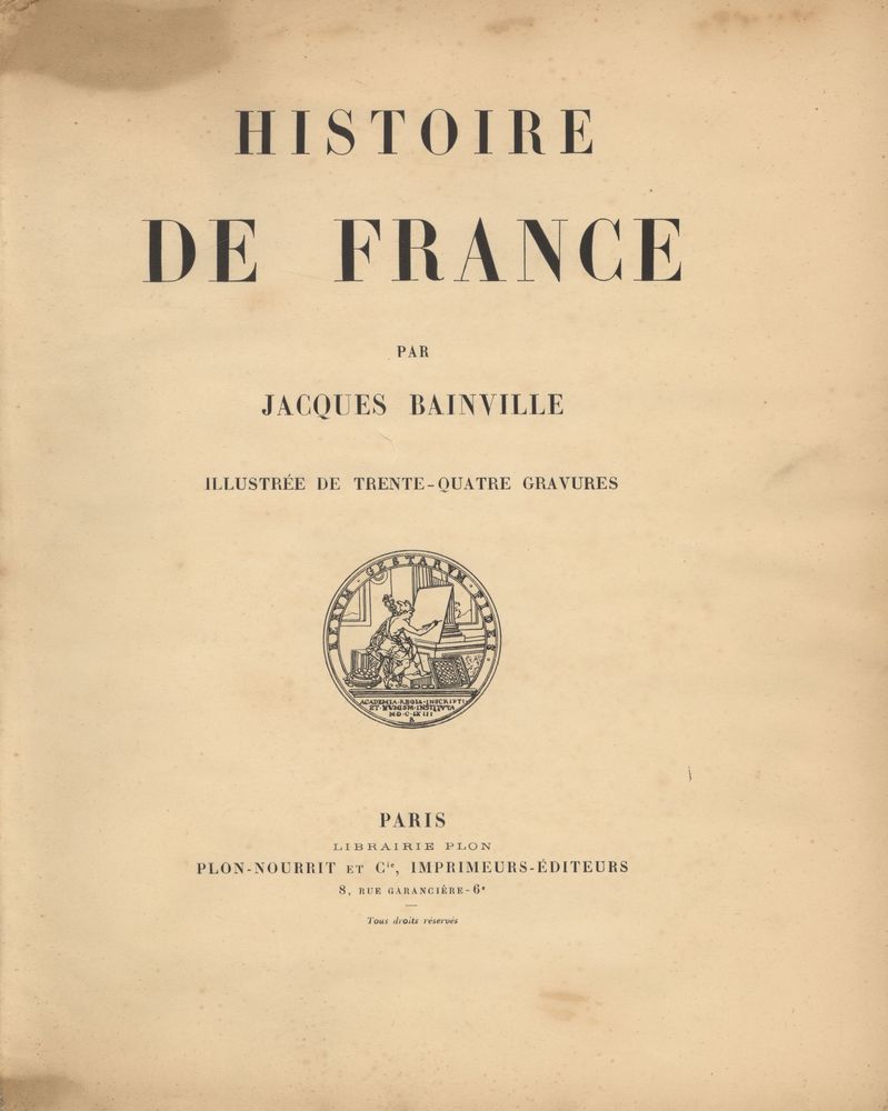 『HISTOIRE DE FRANCE』 1