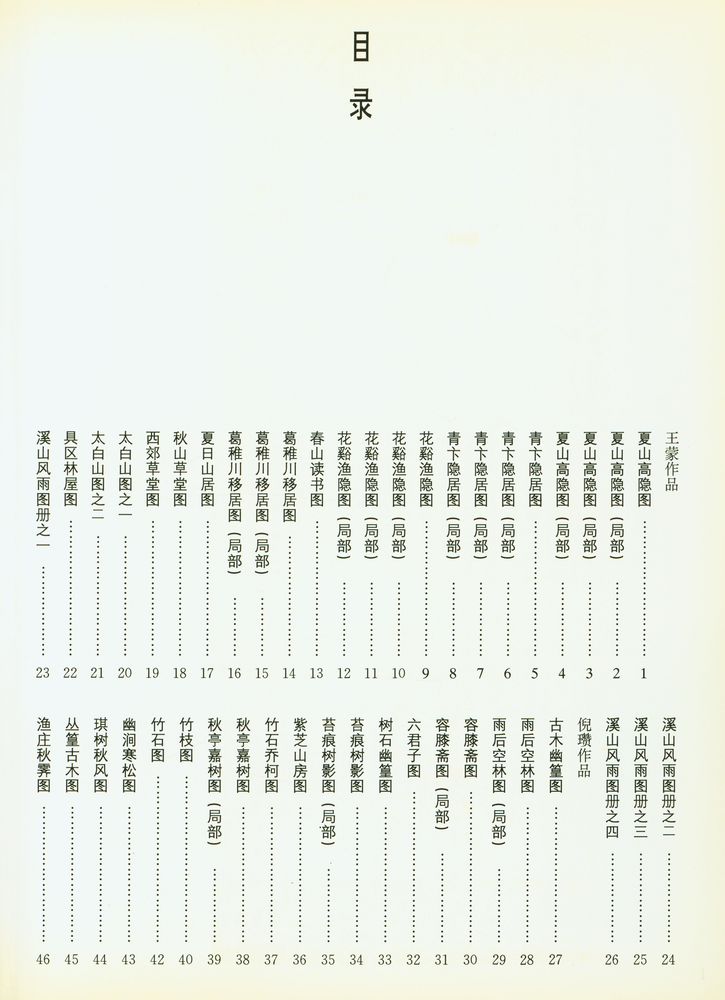 『王蒙 倪瓒画集』 2