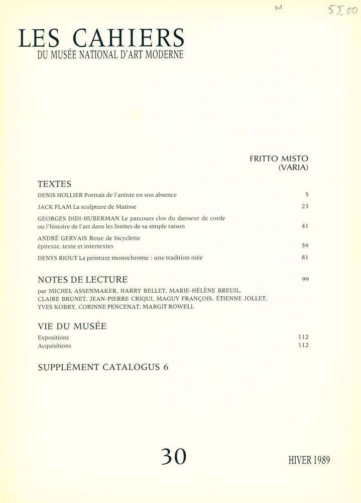 『LES CAHIERS DU MUSÉE NATIONAL D'ART MODERNE』 2