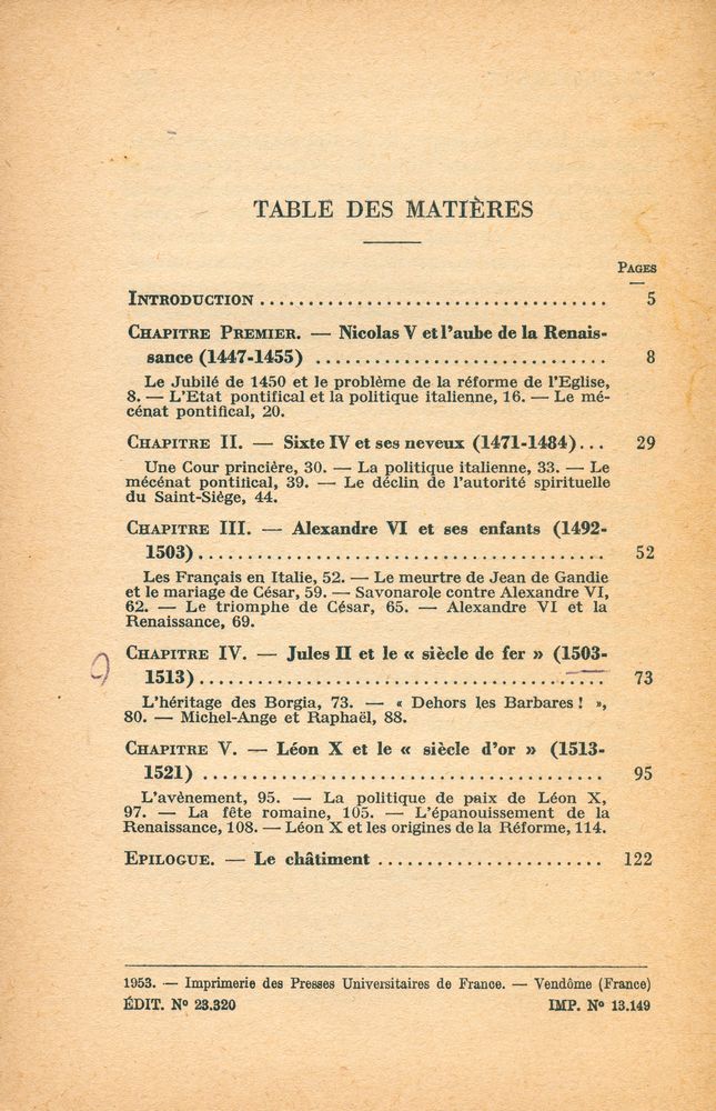 『LES PAPES DE LA  RENAISSANCE(1447 - 1527)』 2