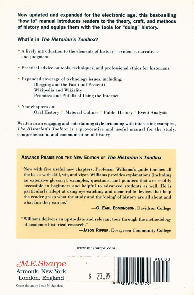 『The Historian's Toolbox : A STUDENT'S GUIDE TO THE THEORY AND CRAFT OF HISTORY』 6