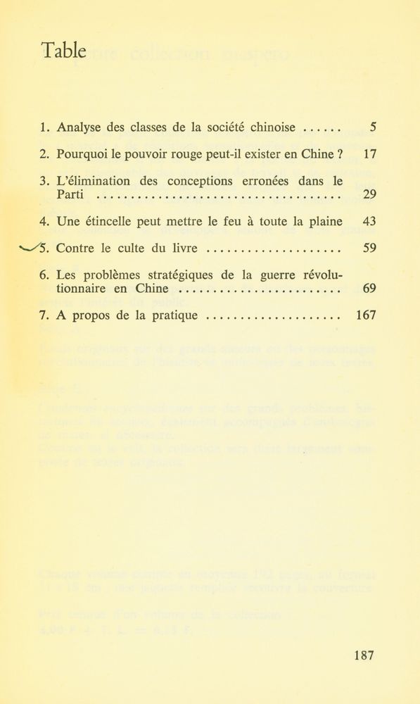 『 Mao Tsé-Toung Écrits choisis en trois volumes Ⅰ』 2