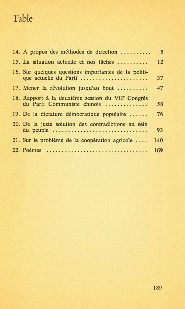 『 Mao- Tsé-Toung Écrits choisis en trois volumes Ⅲ』 2