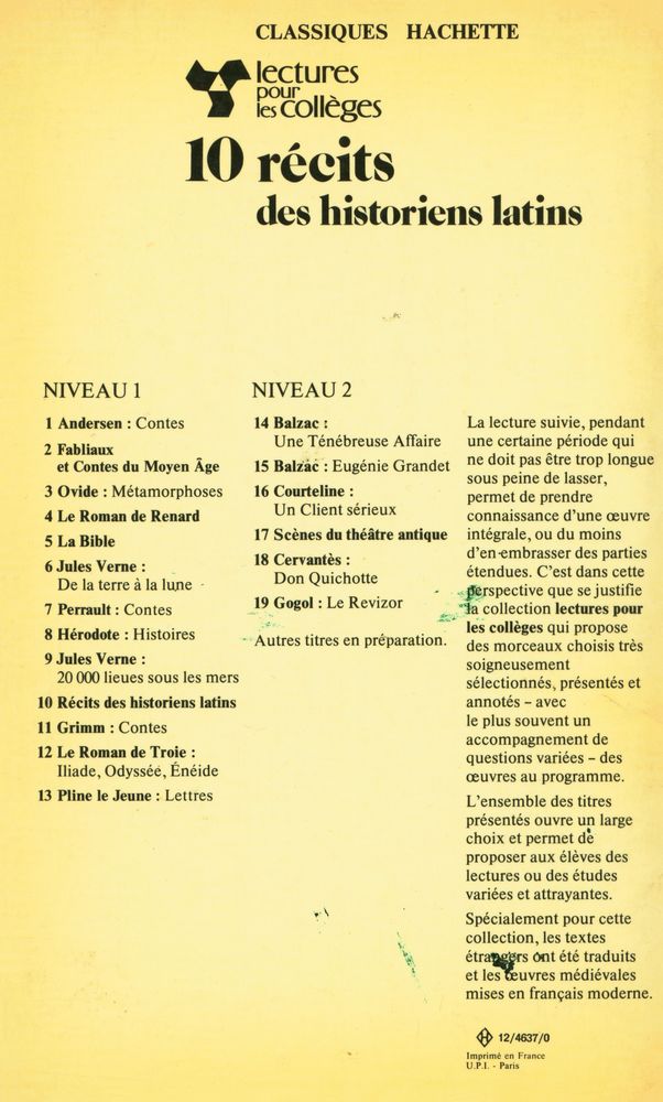 『récits des historiens latins』 3