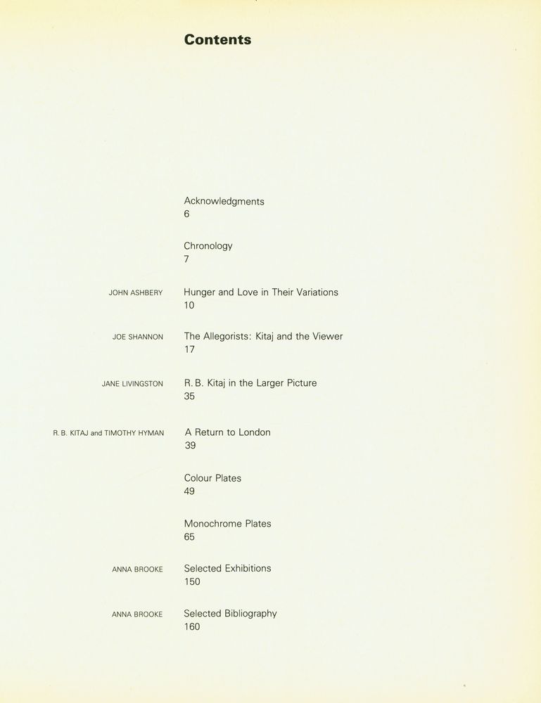 『KITAJ : Paintings, Drawings, Pastels』 2