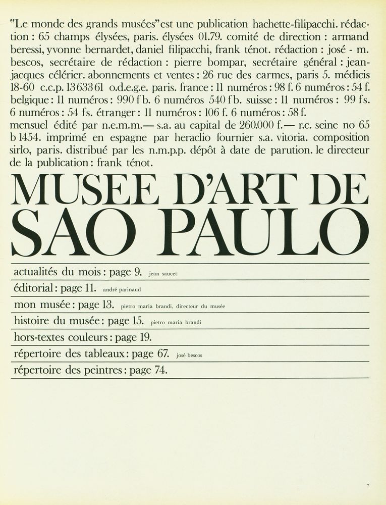 『LE MONDE DES GRANDS MUSEES』 No.16 - FEVRIER 1970 2