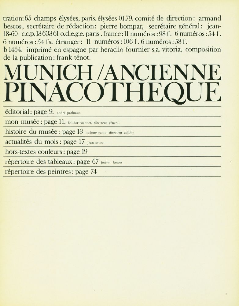 『LE MONDE DES GRANDS MUSEES』 No. 8 - MAI 1969 2