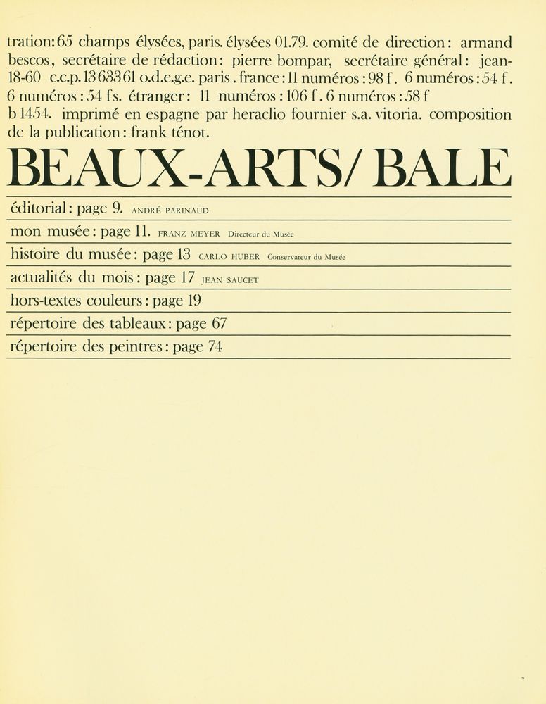 『LE MONDE DES GRANDS MUSEES』 No. 3 - DECEMBRE 1968 2