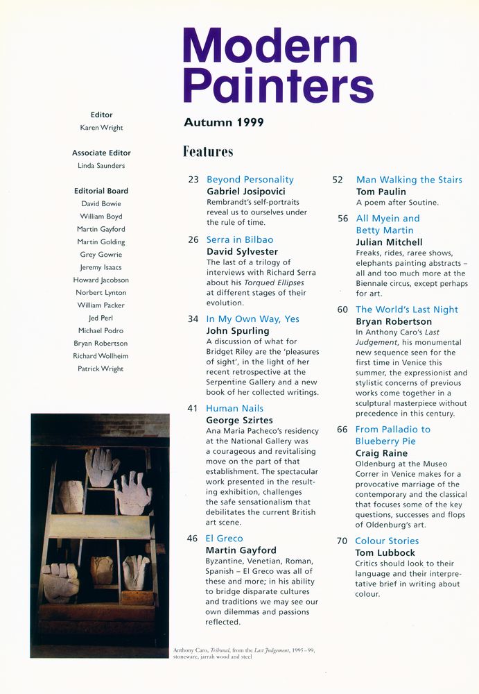 『Modern Painters』 Autumn 1999, Volume 12, Number 3 2