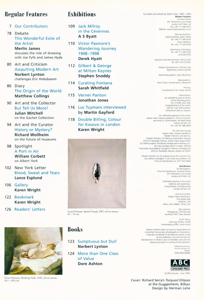 『Modern Painters』 Autumn 1999, Volume 12, Number 3 3