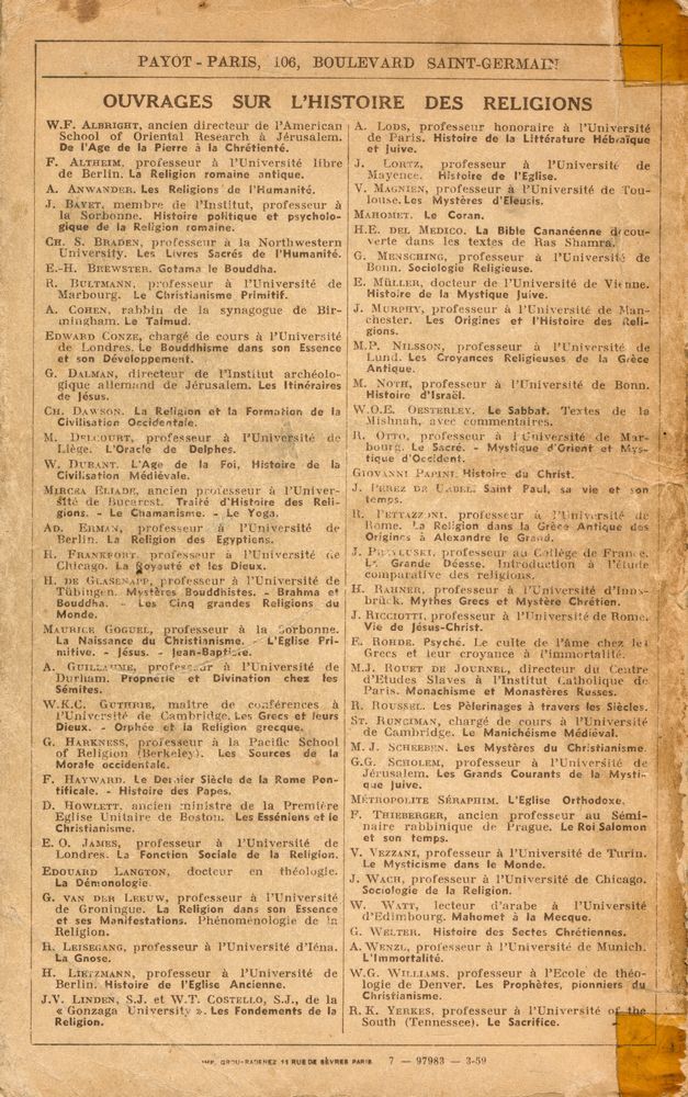 『TRAITÉ D'HISTOIRE DES RELIGIONS』 5