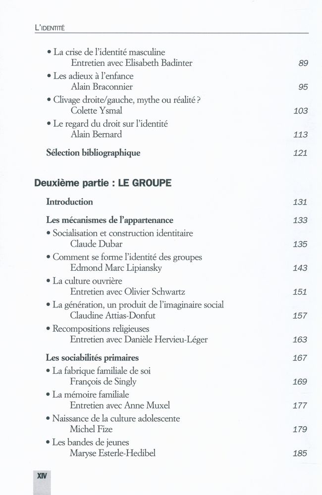 『L'identité : L'individu, Le groupe, La société』 3