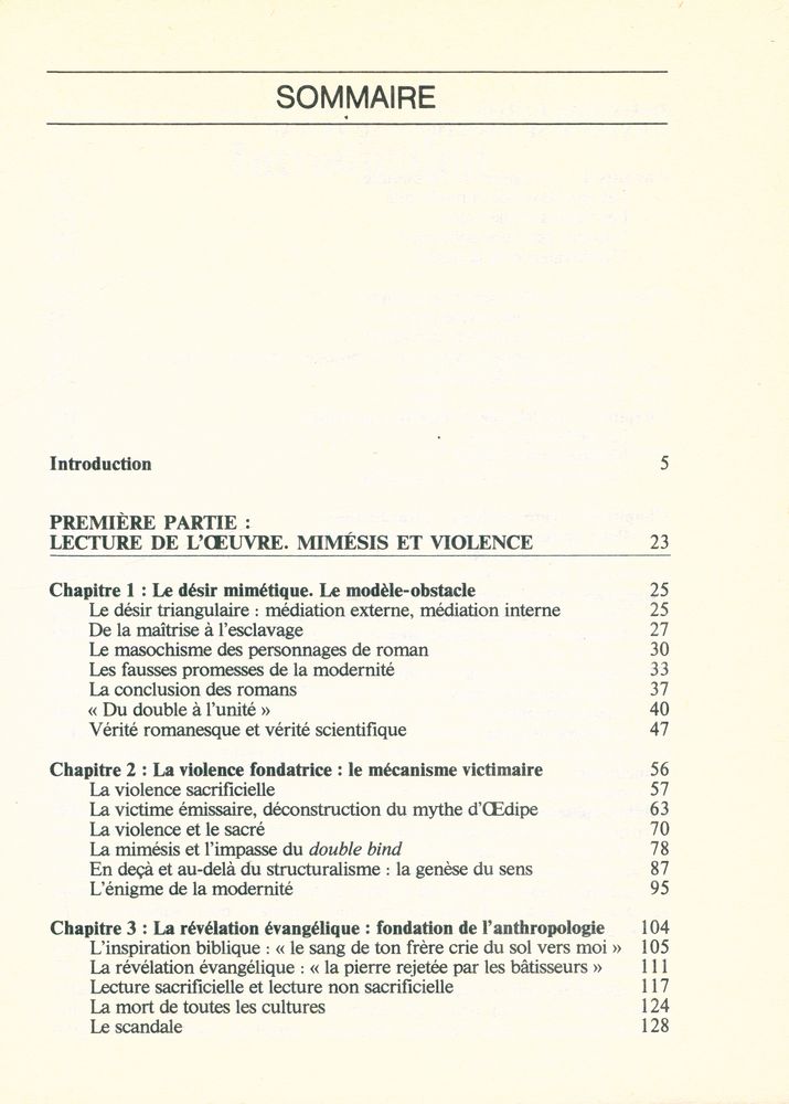 『LA PENSEE DE RENE GIRARD』 2