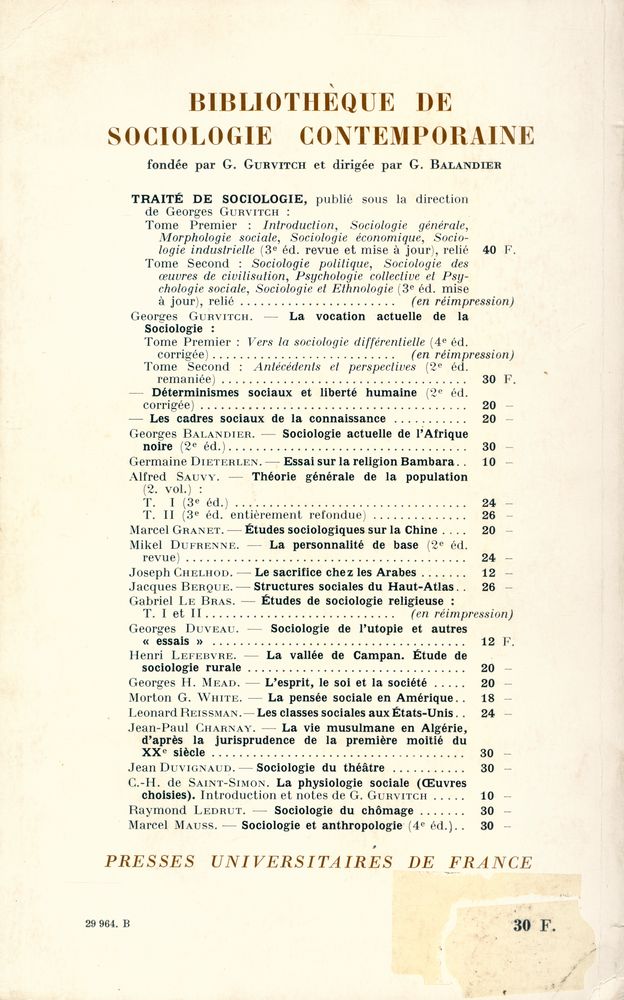 『sociologie et anthropologie』 6