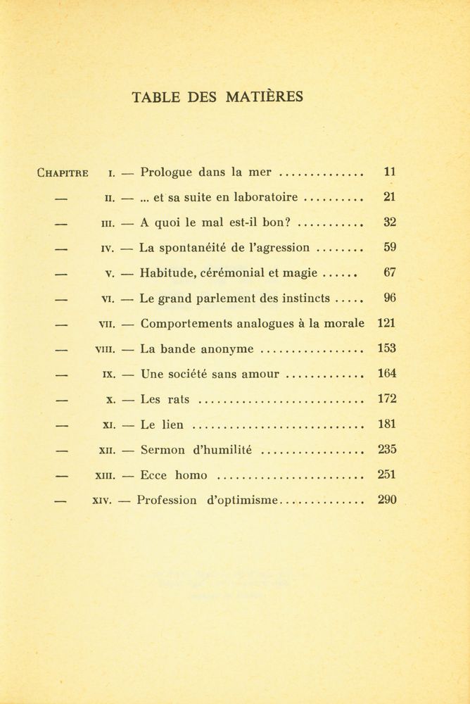 『L'AGRESSION : Une histoire naturelle du mal』 2
