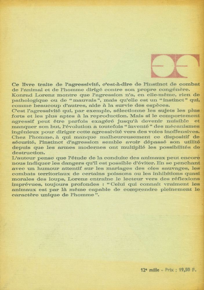 『L'AGRESSION : Une histoire naturelle du mal』 3
