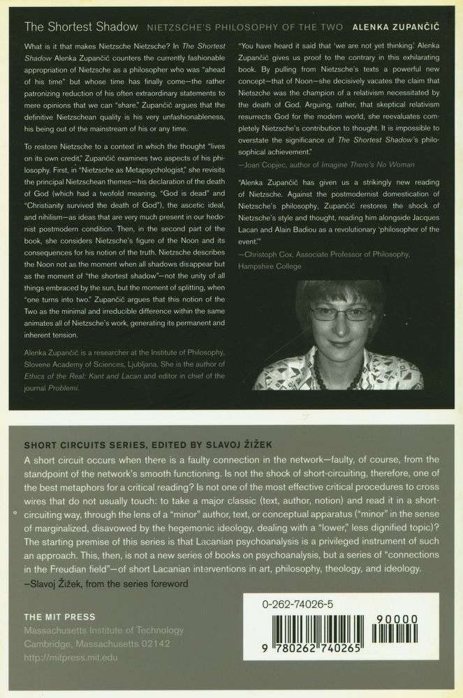 『THE SHORTEST SHADOW : NIETZSCHE'S PHILOSOPHY OF THE TWO』 3