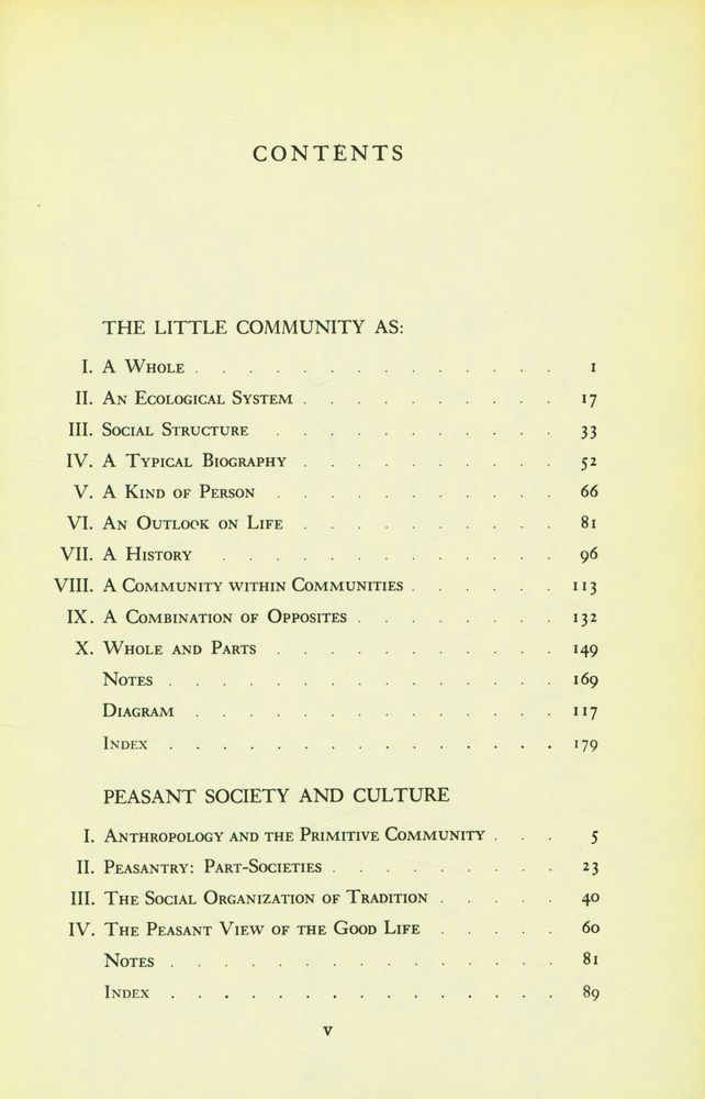 『THE LITTLE COMMUNITY : PEASANT SOCIETY AND CULTURE』 2