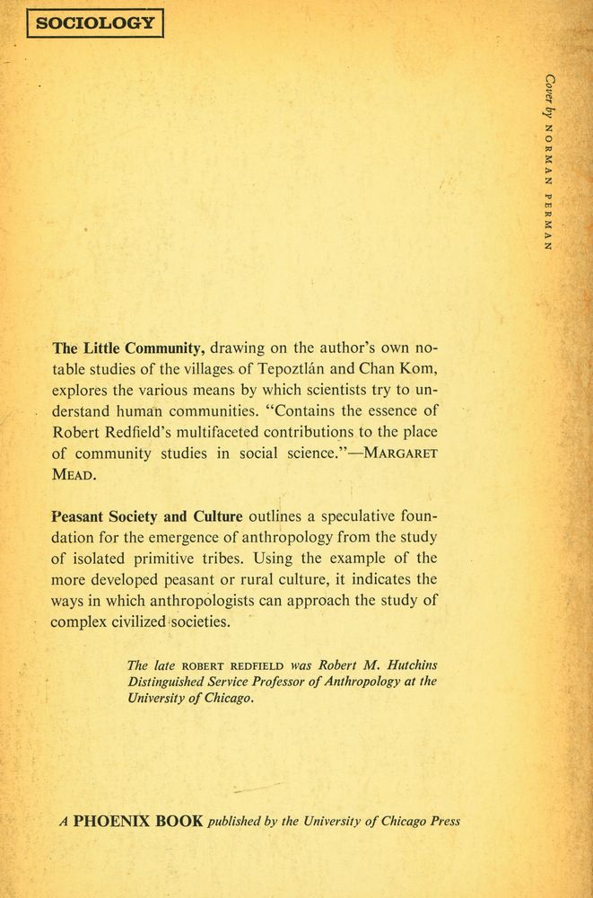 『THE LITTLE COMMUNITY : PEASANT SOCIETY AND CULTURE』 3