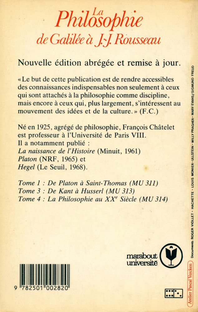 『La Philosophie 2 : de Galilée à J. - J. Rousseau』 5