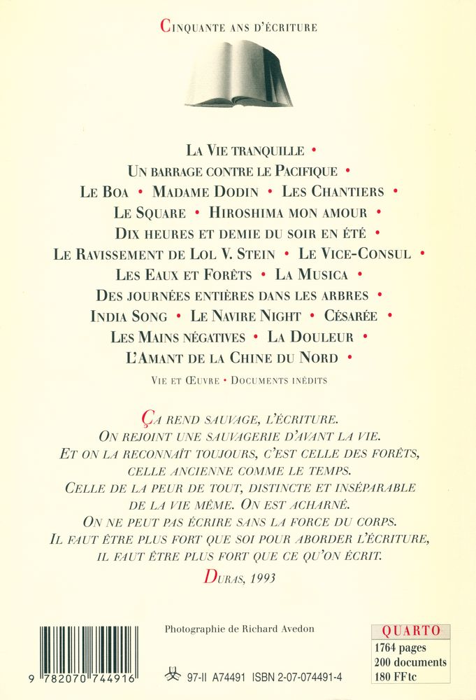 『Romans, cinéma, théâtre, un parcours 1943 - 1993』 4