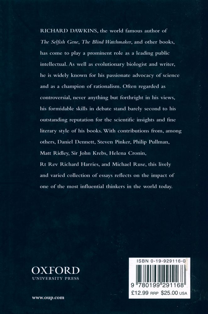 『RICHARD DAWKINS : HOW A SCIENTIST CHANGED THE WAY WE THINK : Reflections by scientists, writers, and philosophers』 5