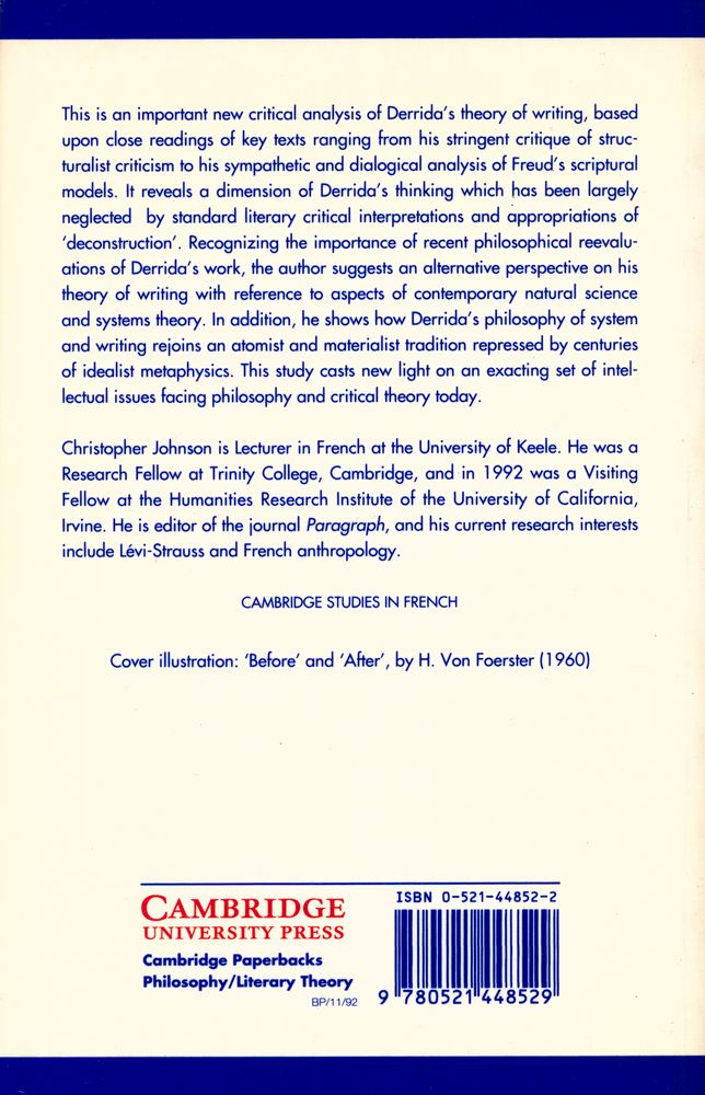 『System and writing in the philosophy of Jacques Derrida』 3