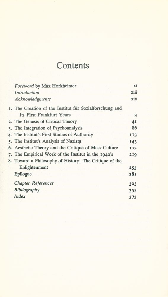 『THE DIALECTICAL IMAGINATION : A HISTORY OF THE FRANKFURT SCHOOL AND THE INSTITUTE OF SOCIAL RESEARCH, 1923 - 1950』 2