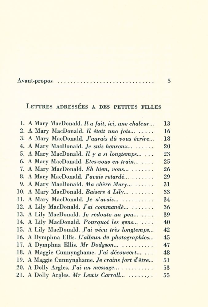 『LETTRES ADRESSÉES A DES PETITES FILLES』 2