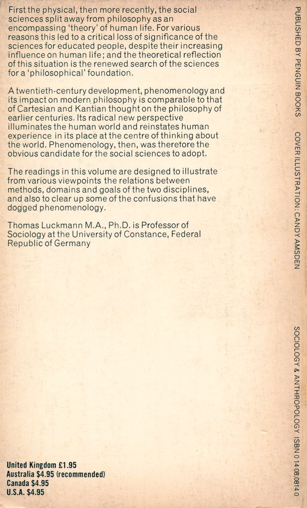 『PHENOMENOLOGY AND SOCIOLOGY』 4