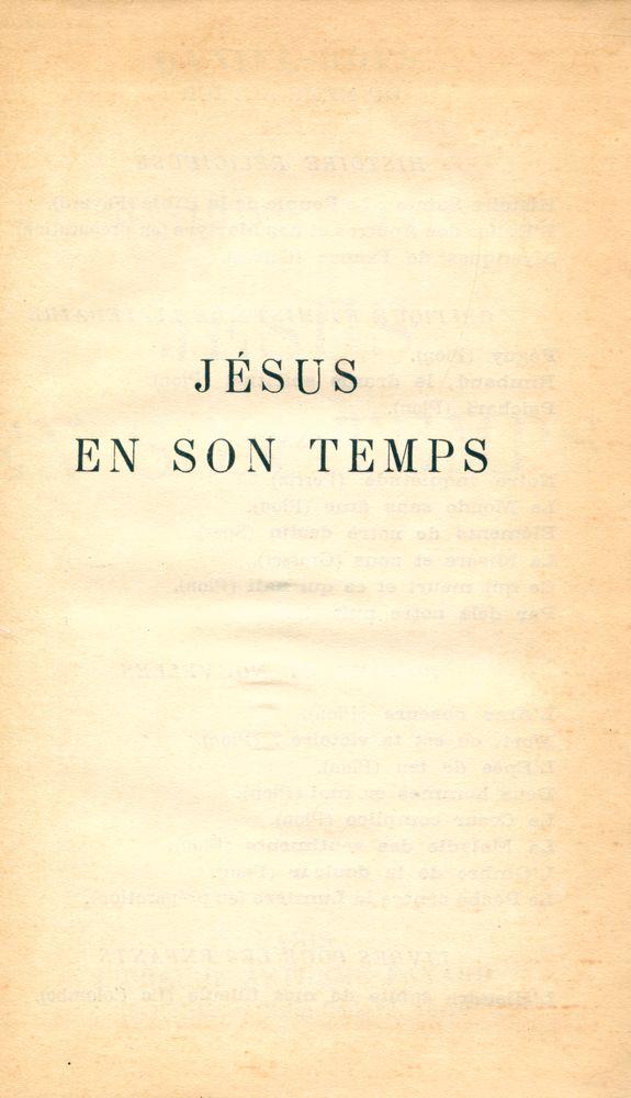 『JÉSUS EN SON TEMPS : Histoire Sainte』 2