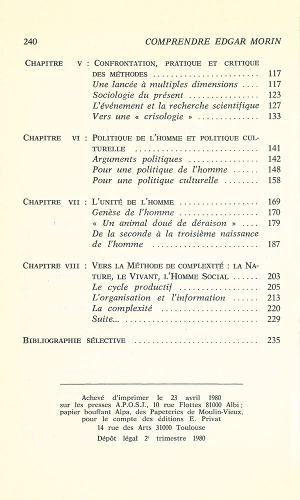 『comprendre Edgar Morin』 3