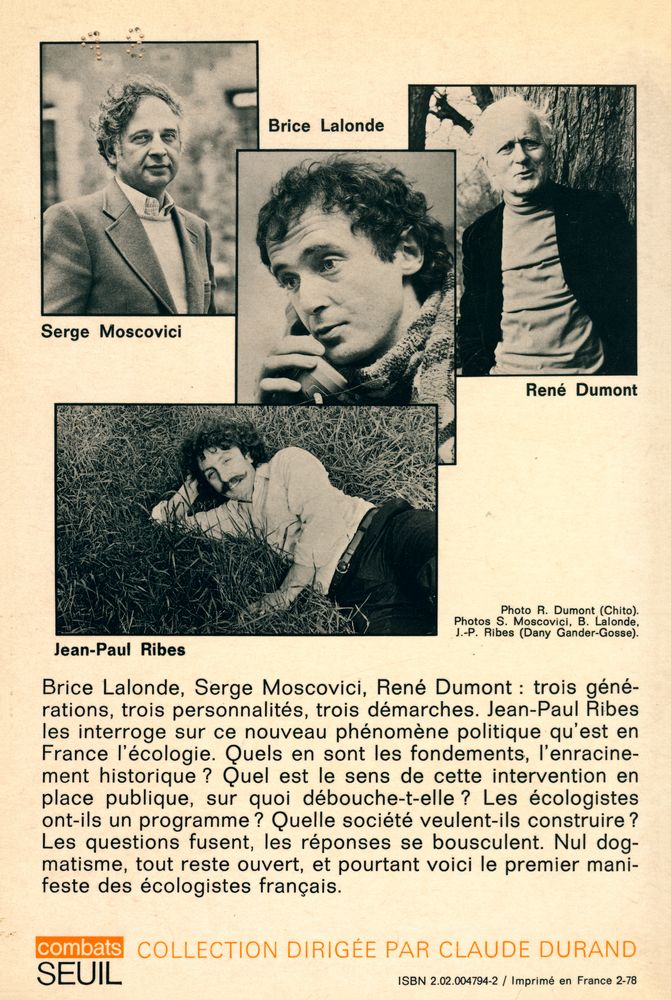 『POURQUOI LES ECOLOGISTES FONT - ILS DE LA POLITIQUE?』 3