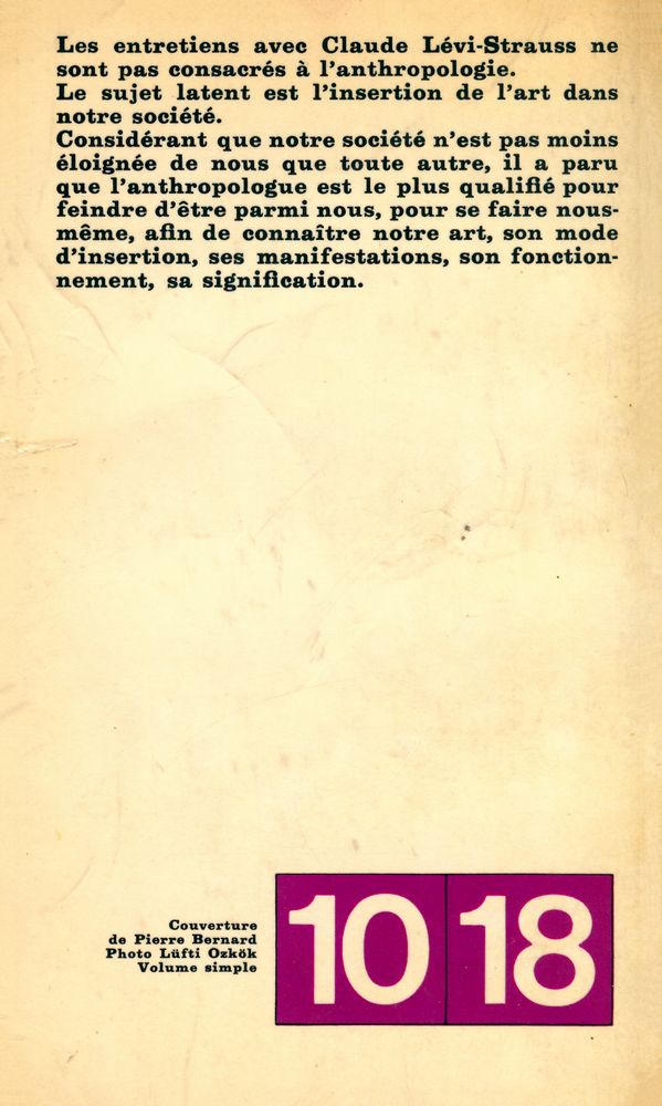 『Entretiens avec Lévi - Strauss』 3