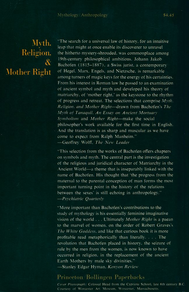『Myth, Religion, & Mother Right』 4