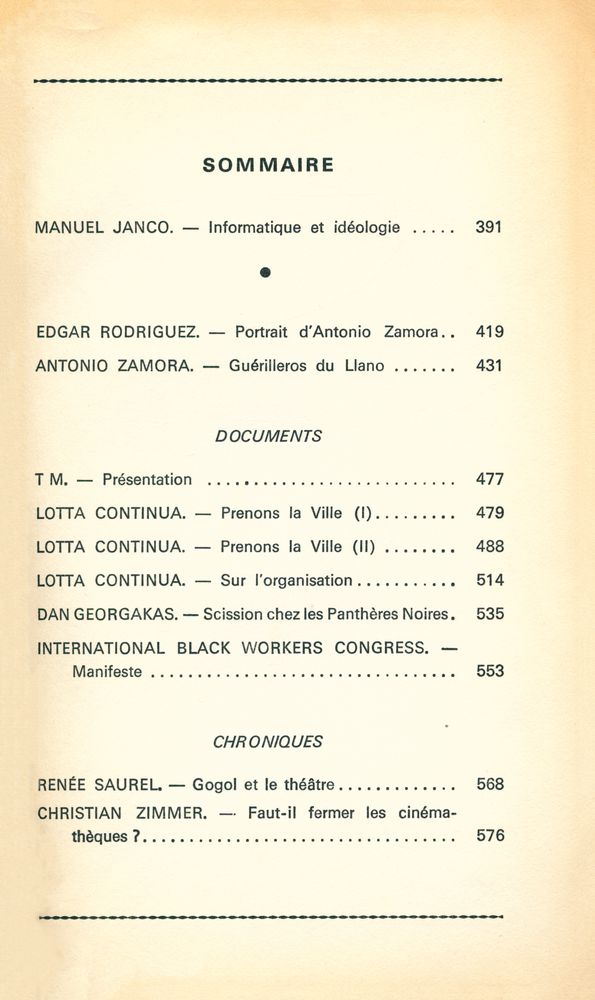 『Les Temps Modernes』 Octobre 1971, N° 303 2