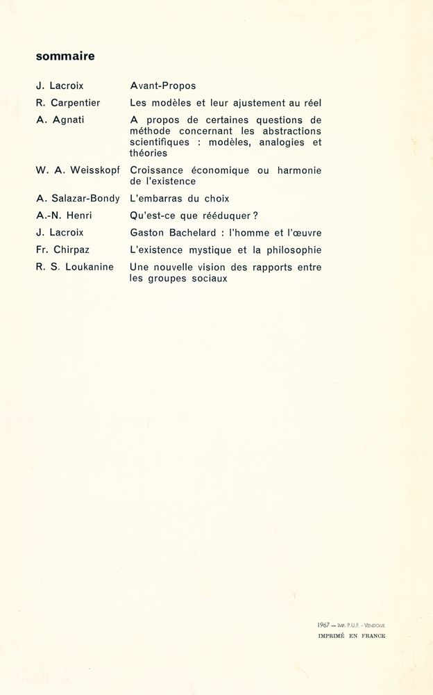 『économies et sociétés : CAHIERS DE L'ISEA』, Nº 1, JANVIER 1967 3