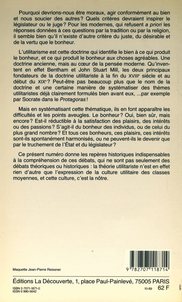 『la revue du mauss』 1989, 5  3