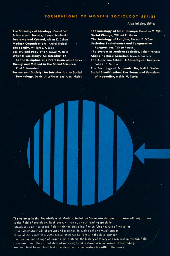 『FOUNDATIONS OF MODERN SOCIOLOGY SERIES - the sociology of religion』 4