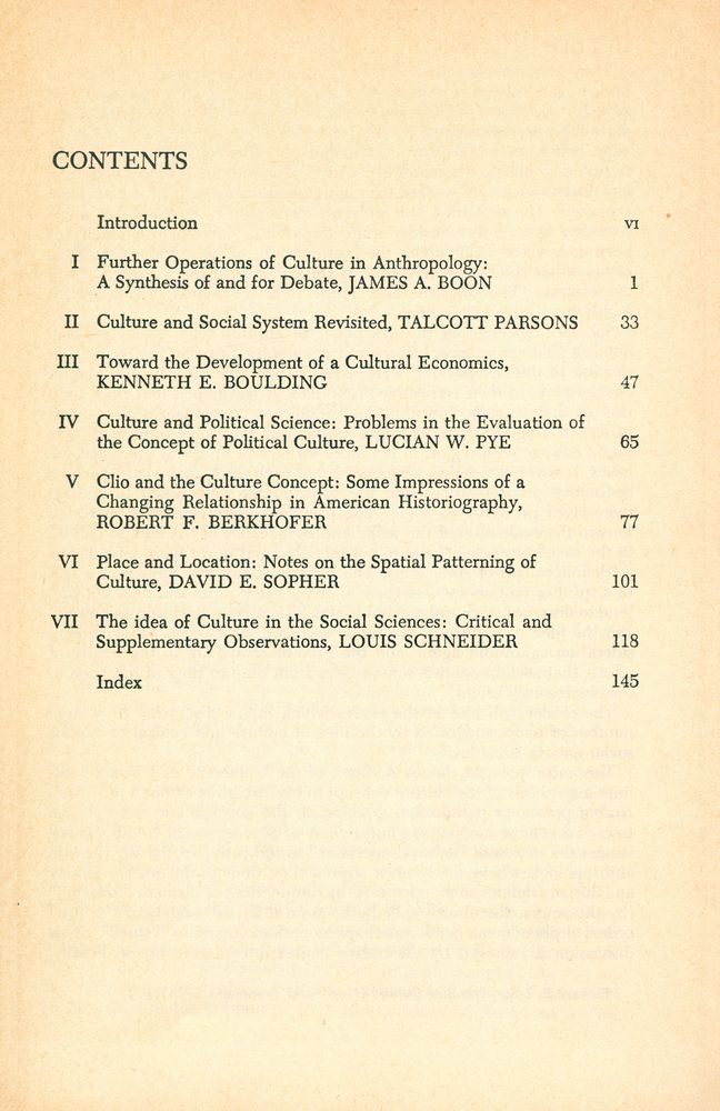 『The Idea of Culture In The Social Sciences』 2