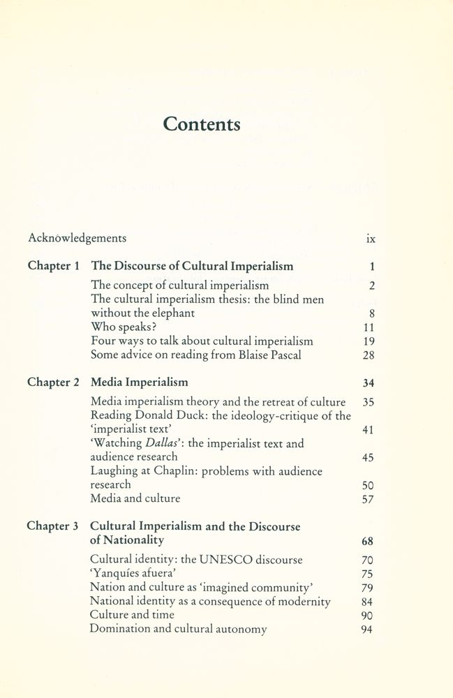 『CULTURAL IMPERIALISM』 2