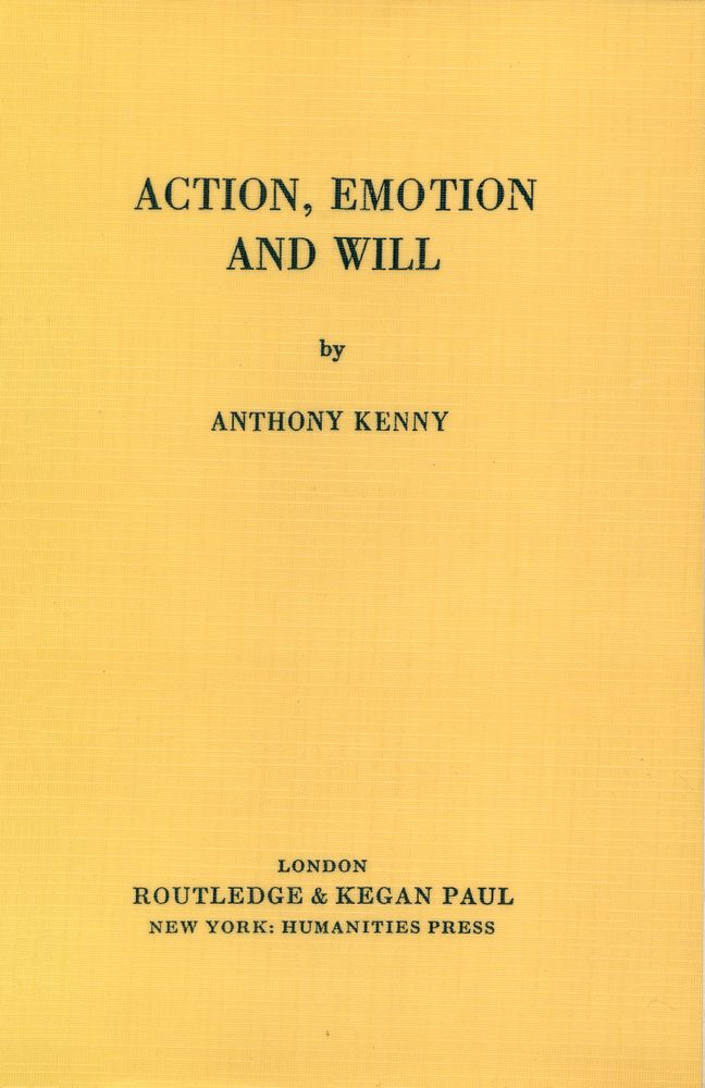 『ACTION, EMOTION AND WILL』 1